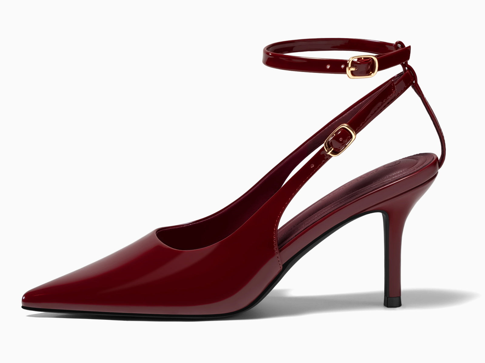 Coutgo Womens Wine Red High Heels