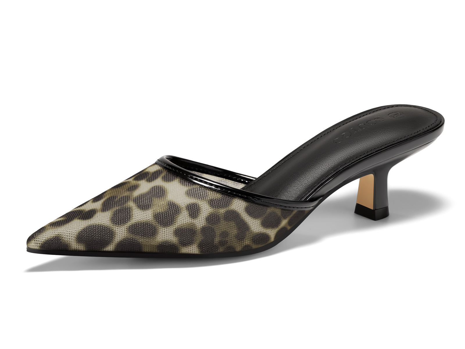 Coutgo Womens Leopard Kitten Heels