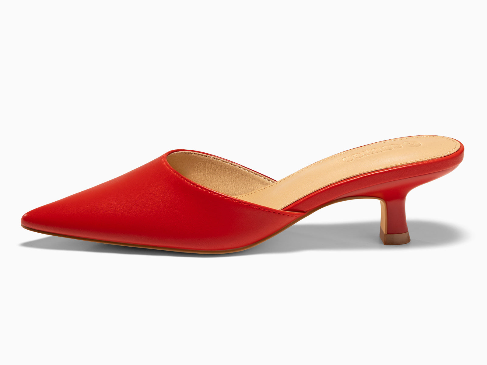 Coutgo Womens Red Kitten Heels